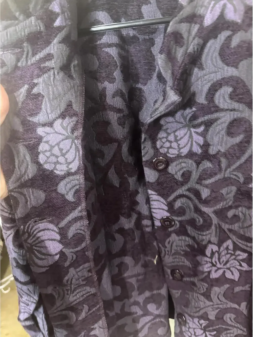 Field Gear XL Purple Women's Floral Patterned Button-Up Jacket